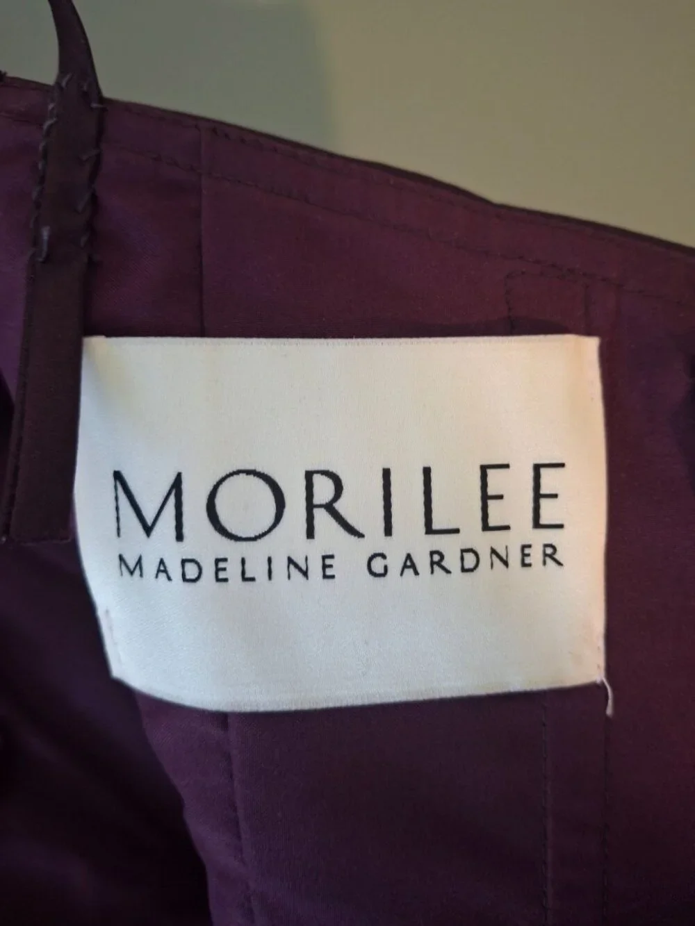 Morilee Madeline Gardner Purple Satin Tulle Maxi Dress Formal Prom Bridesmaid